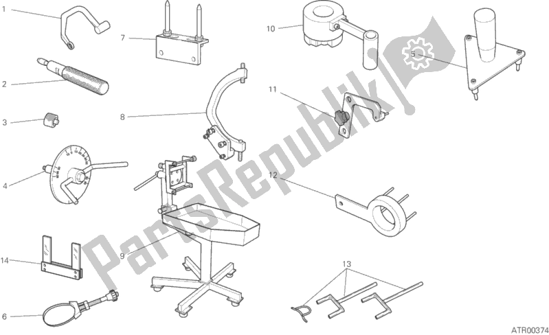 All parts for the 001 - Workshop Service Tools, Engine of the Ducati Monster 1200 S USA 2018